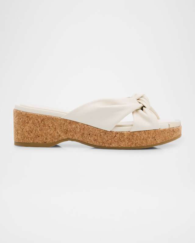 Avenue Crisscross Wedge Slide Sandals